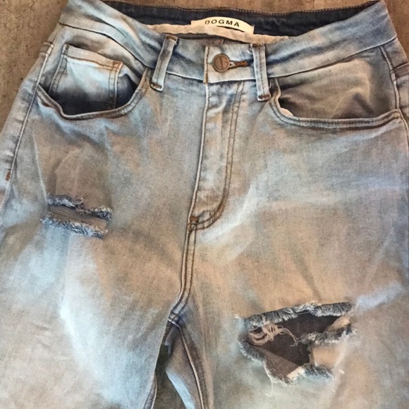 HONEYBUM FIA DISTRESSED SPLIT HEM JEAN - Picture 5 of 9